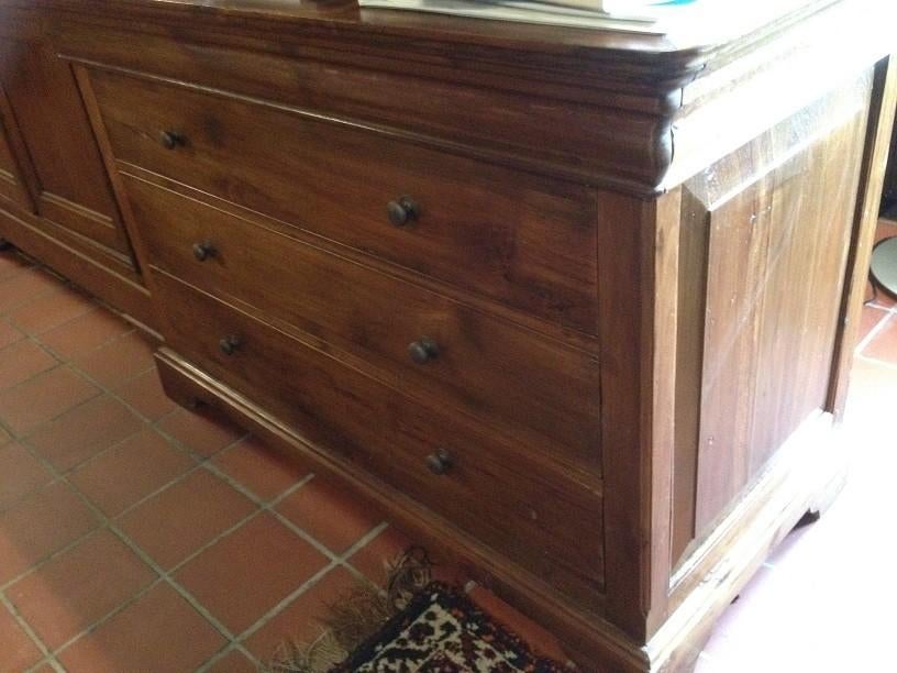 Massief teakhouten LADEKAST DRESSOIR COMMODE flamant, Enlèvement, Neuf
