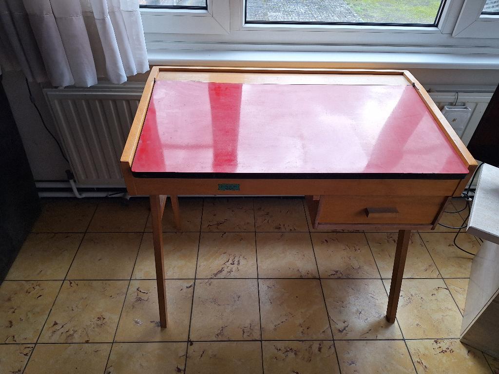 Lessenaar retro jaren 60, sixties, Huis en Inrichting, Ophalen, Hout, Kinderbureau, Vintage