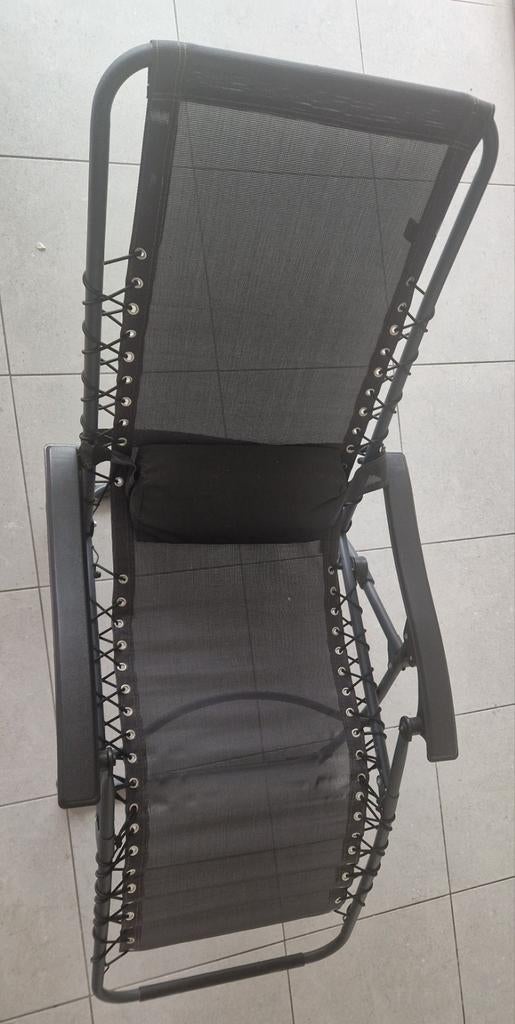 Comfortabele zwart antraciet tuinstoel, Ophalen, Verstelbaar