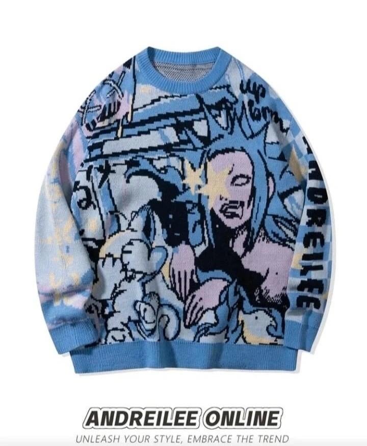 Pull y2k, Vêtements | Hommes, Neuf, Bleu, Taille 48/50 (M), Y2k