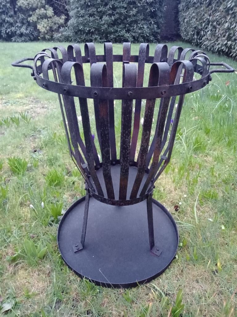 Vuurkorf met brandhout, Tuin en Terras, Vuurkorven, Ophalen, Gebruikt, Vuurkorf