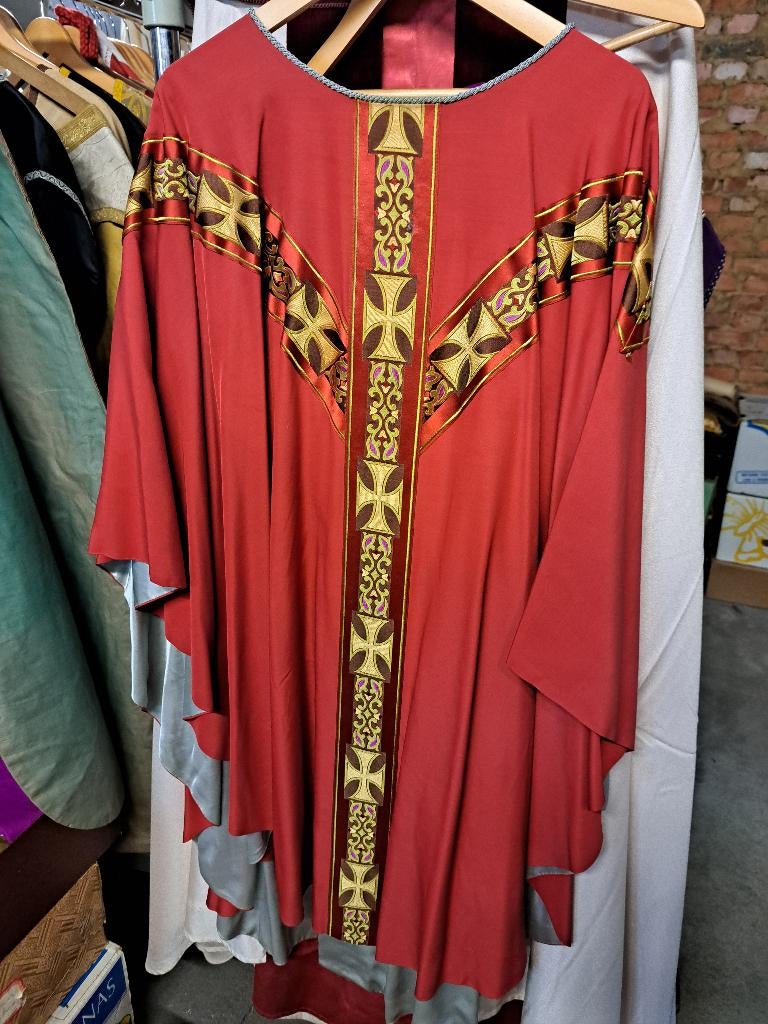 antiek vintage Priester Kleding Chasuble Kazuifel Stola, Antiek en Kunst, Ophalen of Verzenden