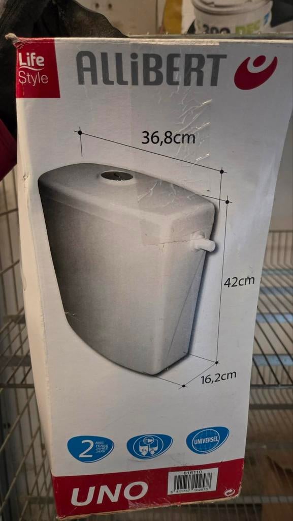 Réservoir toilettes WC allibert uno neuf, Ophalen