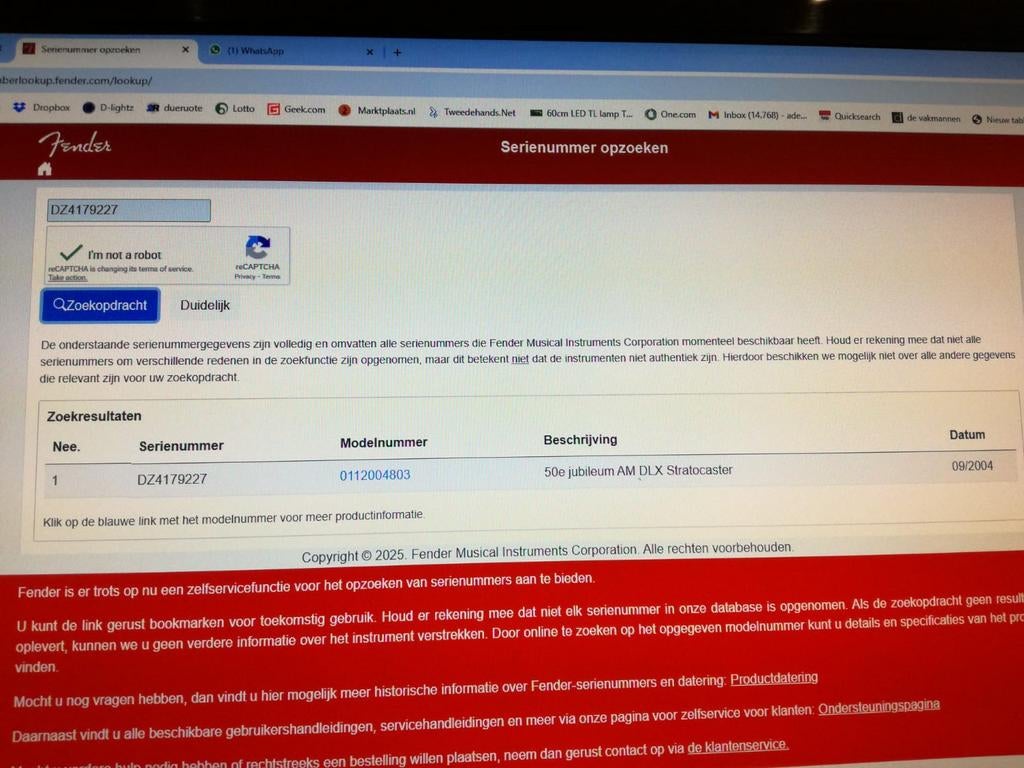 Fender Stratocaster 1995, Musique & Instruments, Enlèvement, Fender