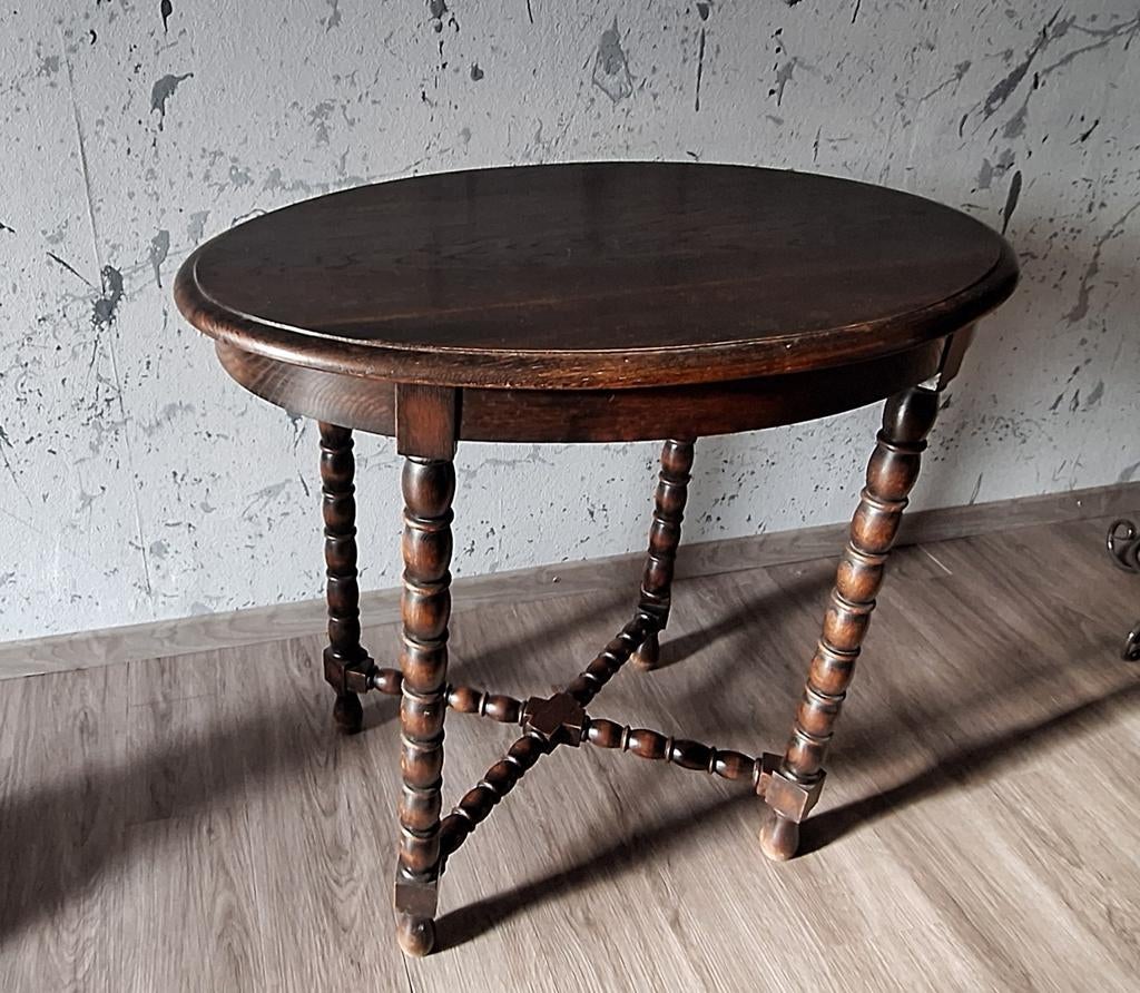 Antieke bijzet tafel ovaal, Antiek en Kunst, Ophalen