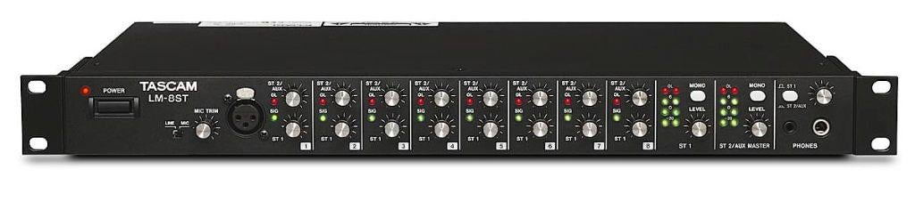 Tascam LM-8ST Line Mixer, Ophalen of Verzenden, Gebruikt, 5 tot 10 kanalen, Microfooningang