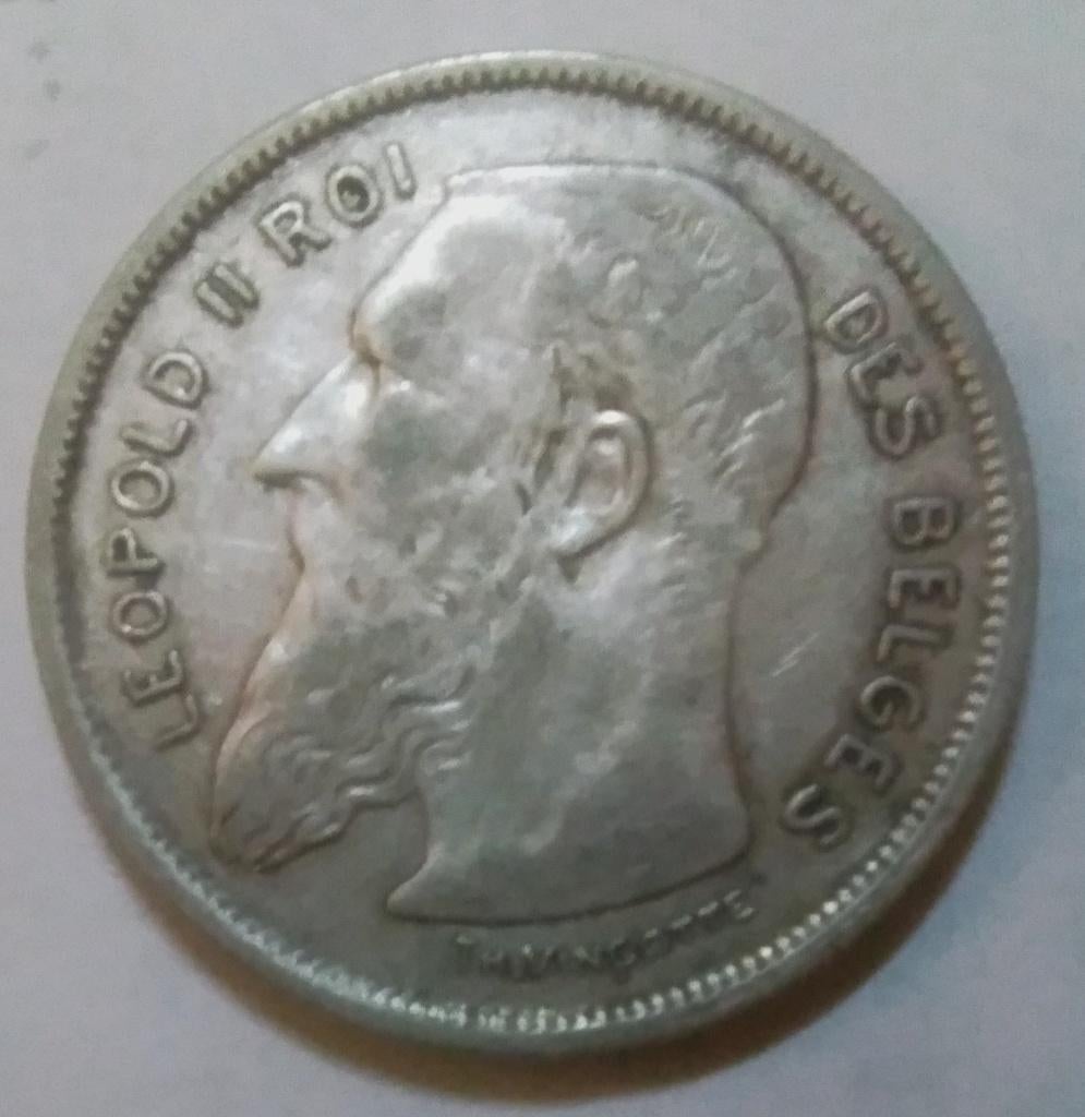 Belgique 2 francs 1909 FRA - Leopold 2, Timbres & Monnaies, Monnaies | Belgique, Enlèvement ou Envoi, Monnaie en vrac, Argent