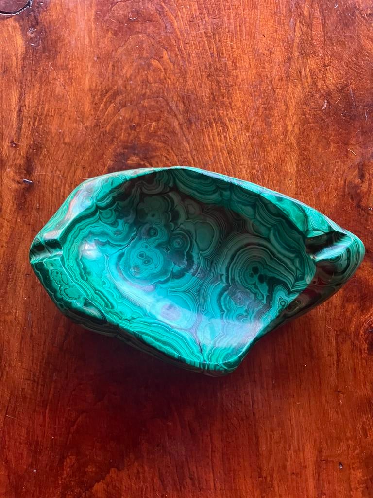 Cendrier en Malachite, Collections, Enlèvement ou Envoi, Minéral