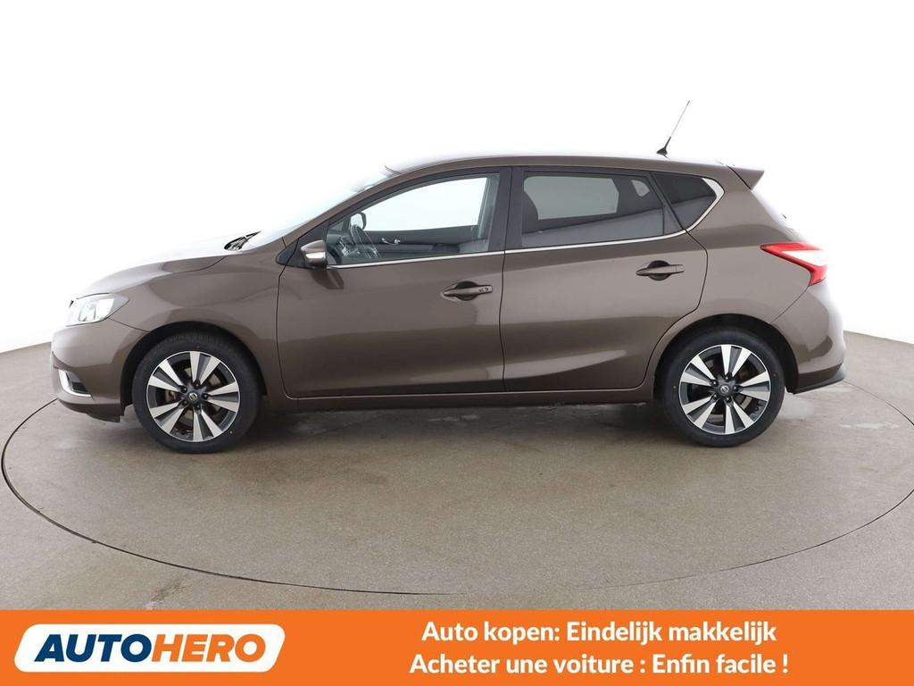 Nissan Pulsar 1.2 Acenta (bj 2016), Auto's, Nissan, Voorwielaandrijving, Zwart, Bruin, 116 pk