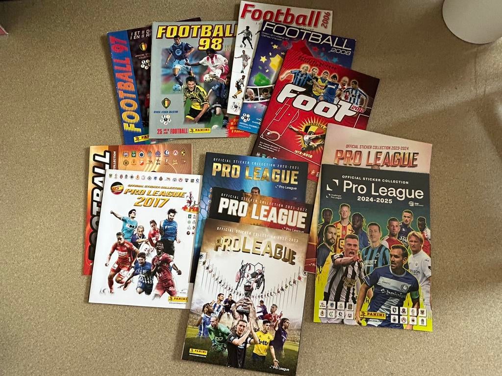 Panini Belgie ‘ lot van 12 lege albums’, Ophalen of Verzenden, Zo goed als nieuw, Meerdere stickers