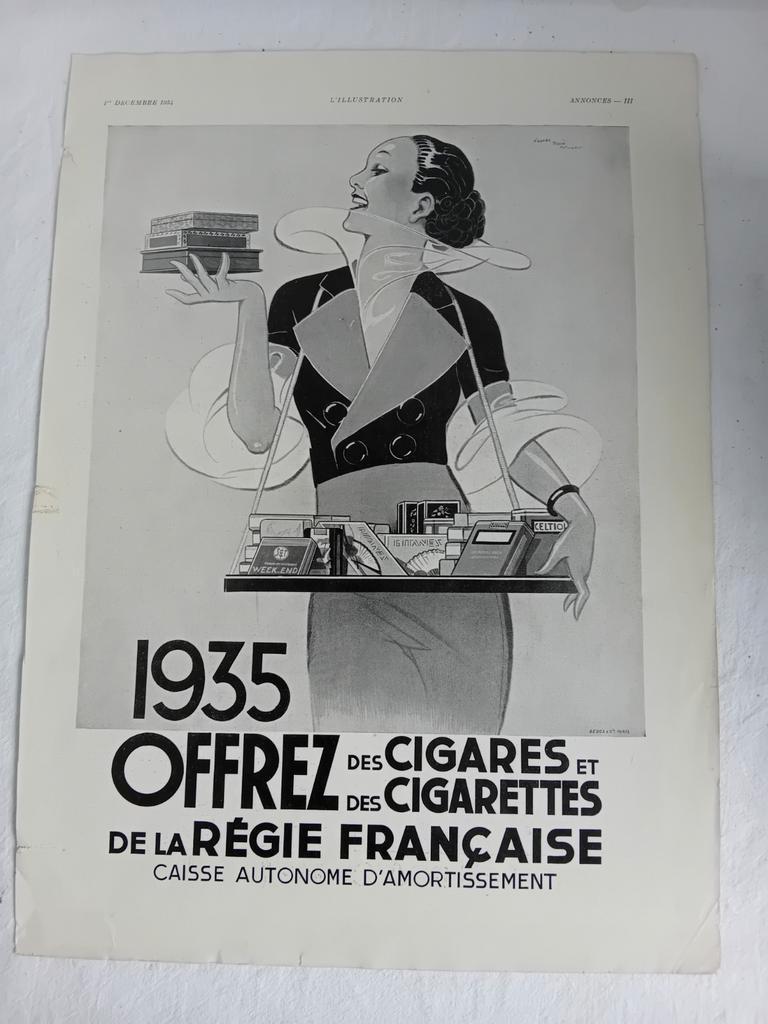 Vintage advertentie Aanbieding sigaretten en sigaren 1934, Verzamelen, Ophalen of Verzenden, Gebruikt, Overige typen