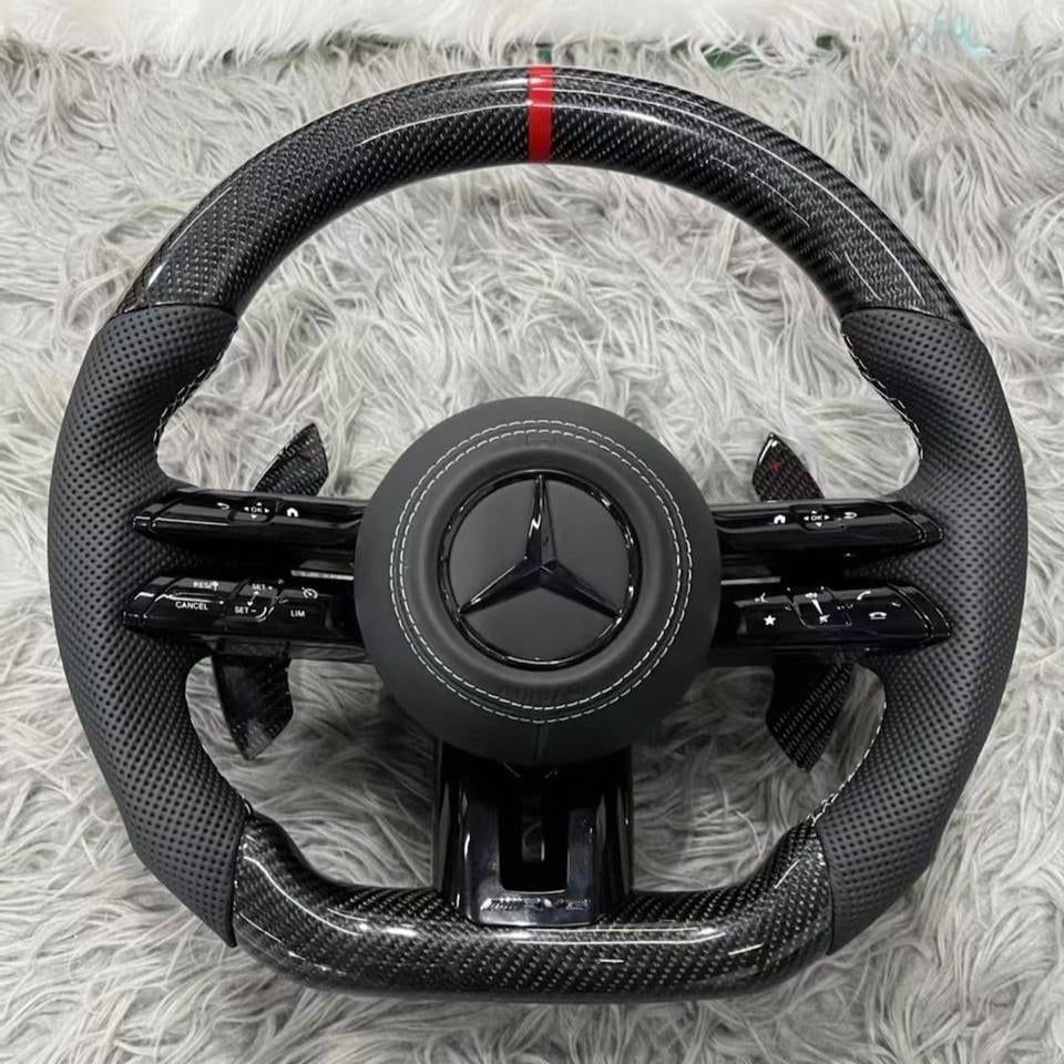 Volant Mercedes en carbone, rouge, entièrement AMG, Enlèvement ou Envoi, Neuf, Mercedes-Benz