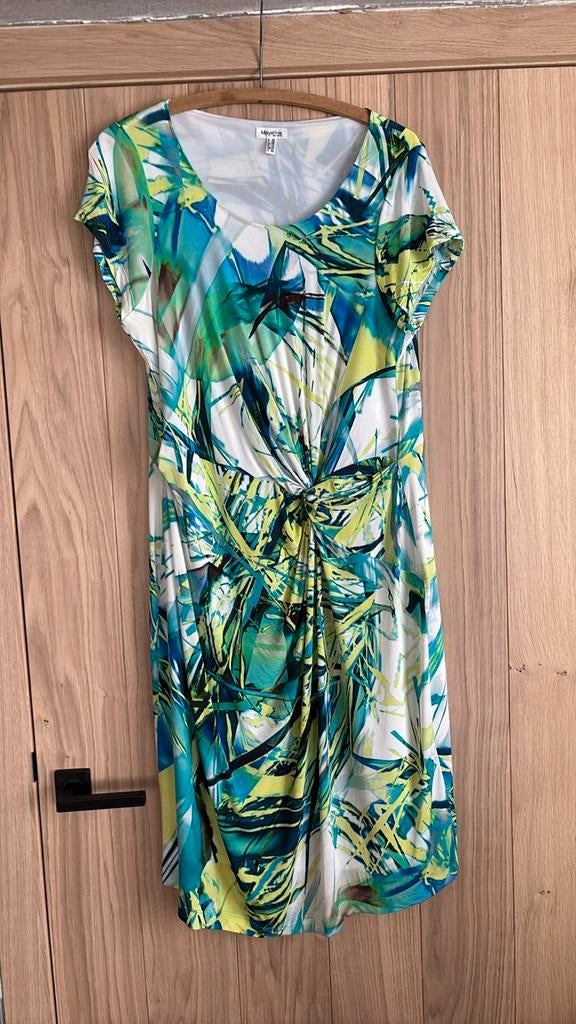 Mayerline blauw geel wit maat 48, Ophalen of Verzenden, Zo goed als nieuw, Maat 46/48 (XL) of groter, Blauw