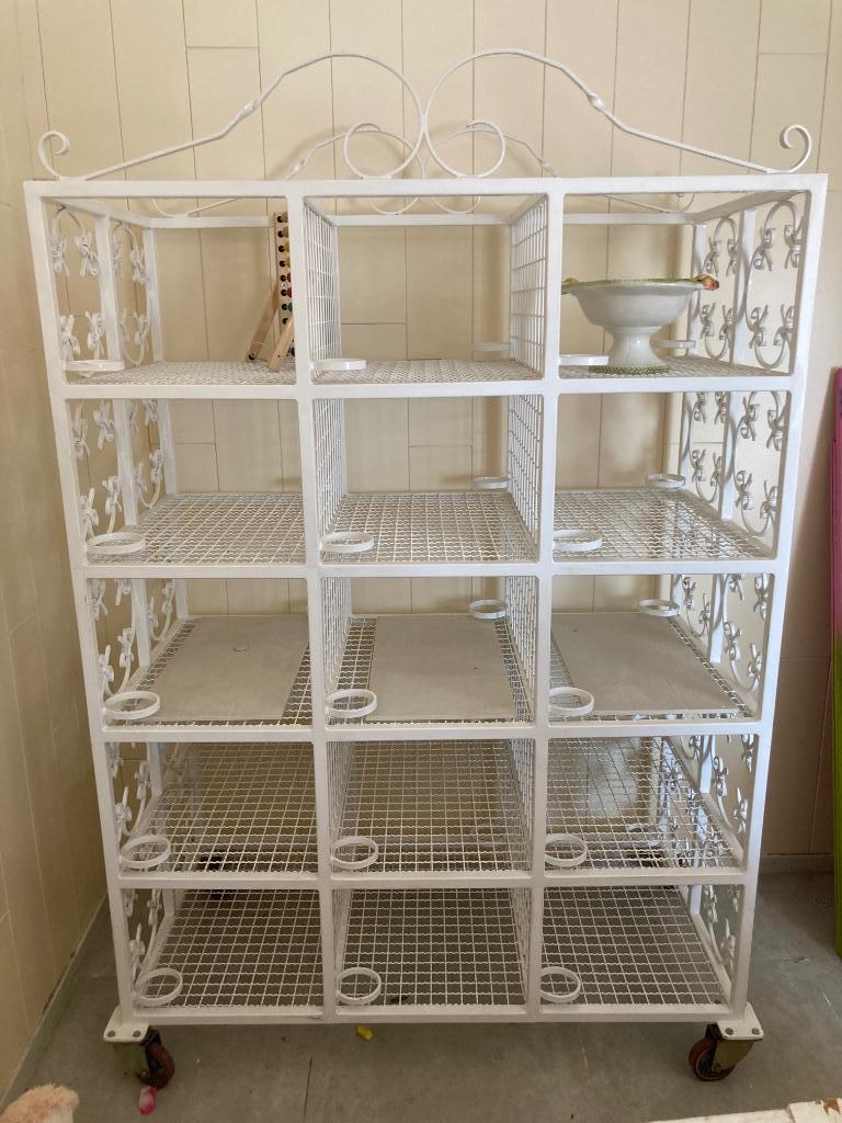 Smeedijzeren wijnrek of andere doeleinden., Huis en Inrichting, Woonaccessoires | Wijnrekken, Metaal, 25 flessen of meer, Ophalen