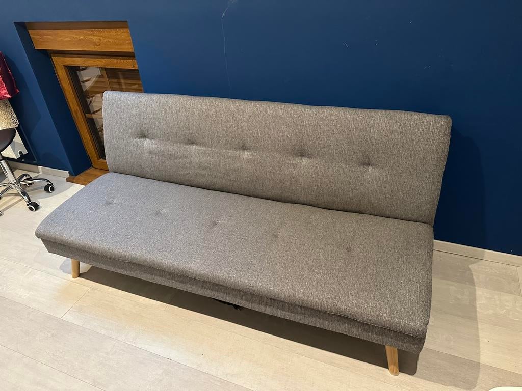 Canapé convertible gris, Maison & Meubles, Chambre à coucher | Canapés-lits, Comme neuf, 80 cm, Gris, Enlèvement