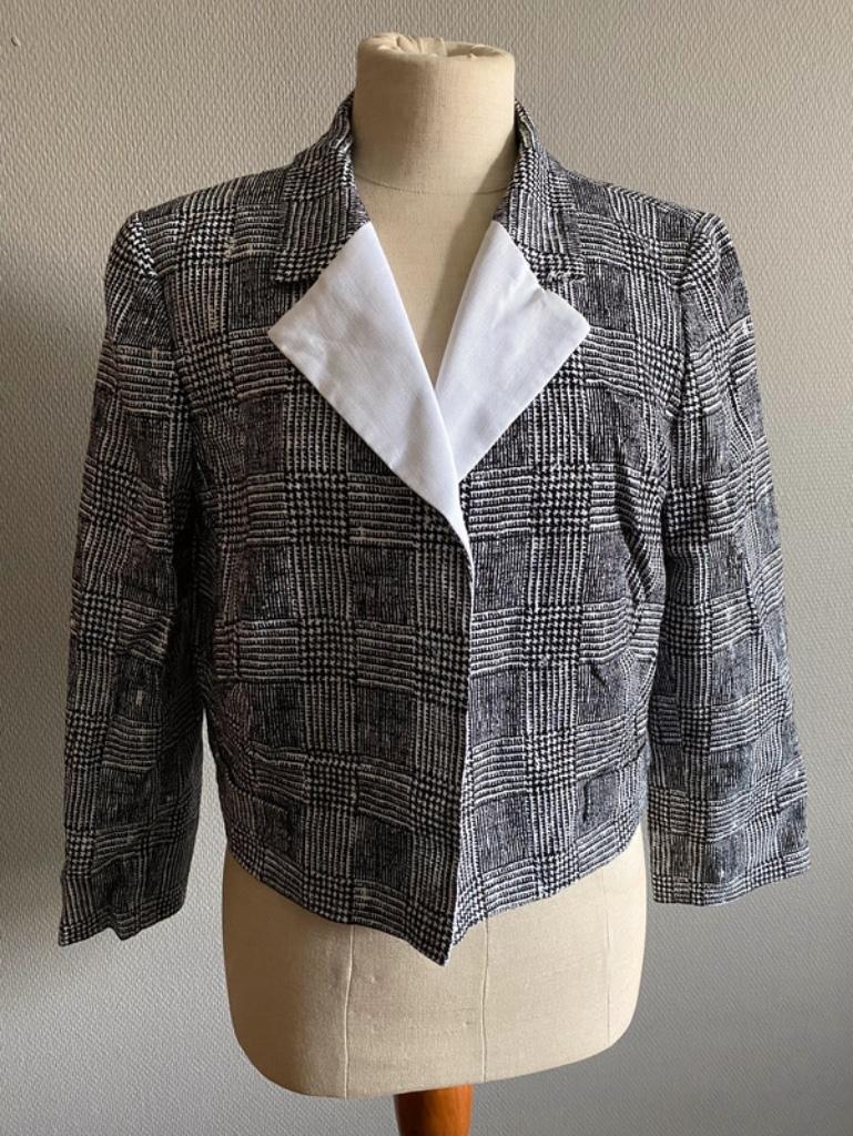 Zwart-wit vestje met driekwartsmouw Anne Belin maat 48, Kleding | Dames, Anne Belin, Verzenden, Maat 46/48 (XL) of groter, Zo goed als nieuw