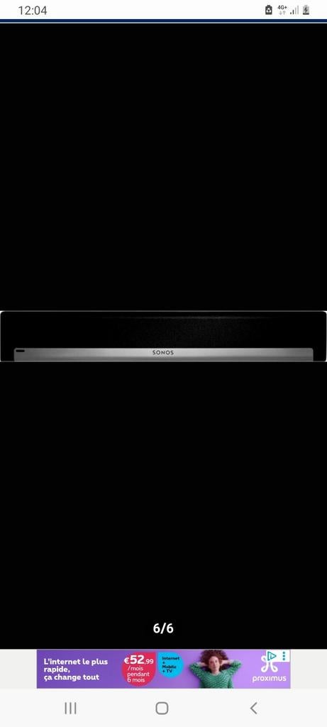 Barre de lecture Sonos noire, Enlèvement