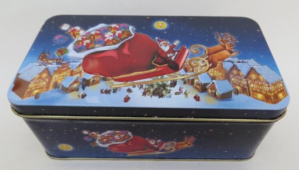 boîte de Noël vide Delhaize marzipanstollen, Enlèvement ou Envoi, Utilisé, Biscuits, Autres marques