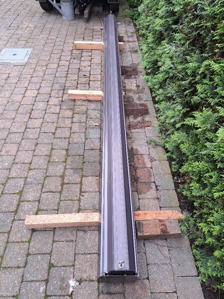 terras zonnescherm-zonneluifel, Tuin en Terras, Zonneschermen, Ophalen, Gebruikt, 150 tot 300 cm, 250 cm tot 450 cm