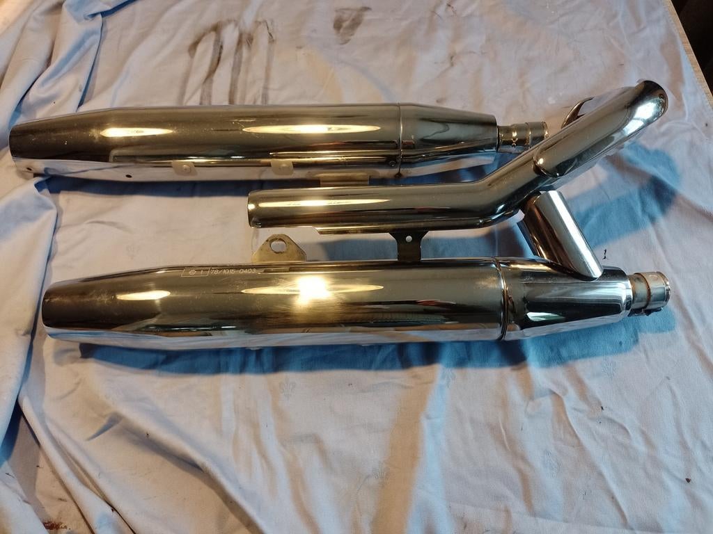 Originele uitlaat voor de Yamaha dragstar 650, Motoren, Ophalen of Verzenden