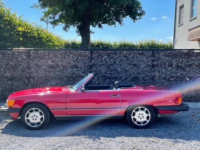 Mercedes 560 SL R107 Roadster avec toit rigide '1986, Autos, Achat, Entreprise, Noir, Mercedes-Benz