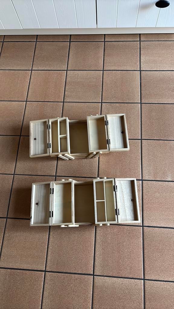 Houten box 2x, Ophalen of Verzenden, Nieuw