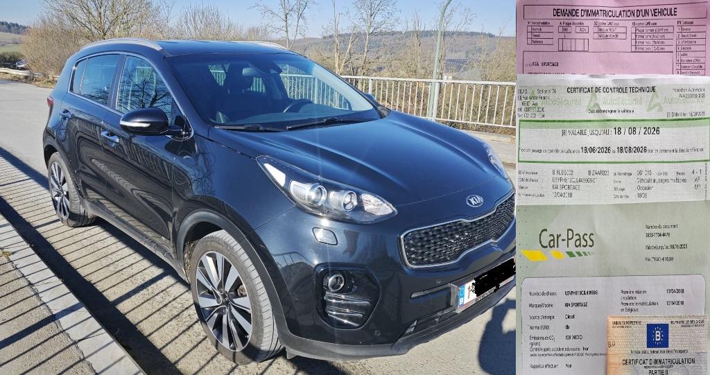 Kia Sportage  2L D 136cv AWD 4x4 2018 Cuir navi full option, Autos, Kia, Achat, 139 g/km, Euro 6, Boîte manuelle