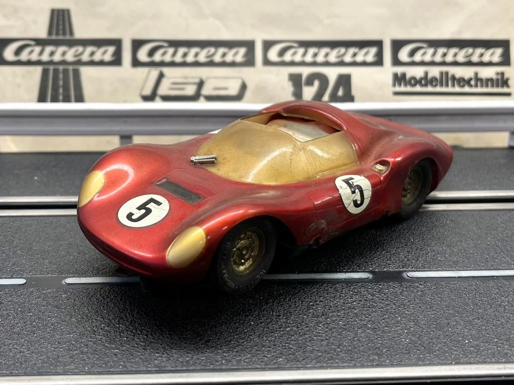 Carrera Universal Ferrari Dino Vintage Slot Car Rood Auto, Envoi, Comme neuf, Circuit, Carrera
