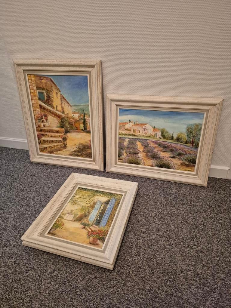 Lot de 3 tableau / peinture, Antiquités & Art, Enlèvement ou Envoi