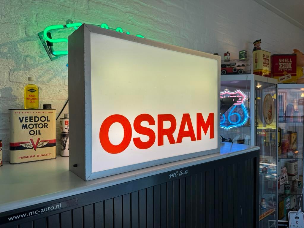 OSRAM oude reclame lichtbak, Ophalen, Gebruikt, Lichtbak of (neon) lamp