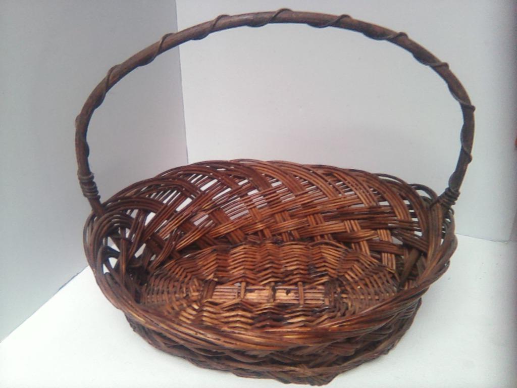 Presentatie mand donker bruin ovaal - 30x38 cm, Ophalen, Mand, Nieuw, Riet