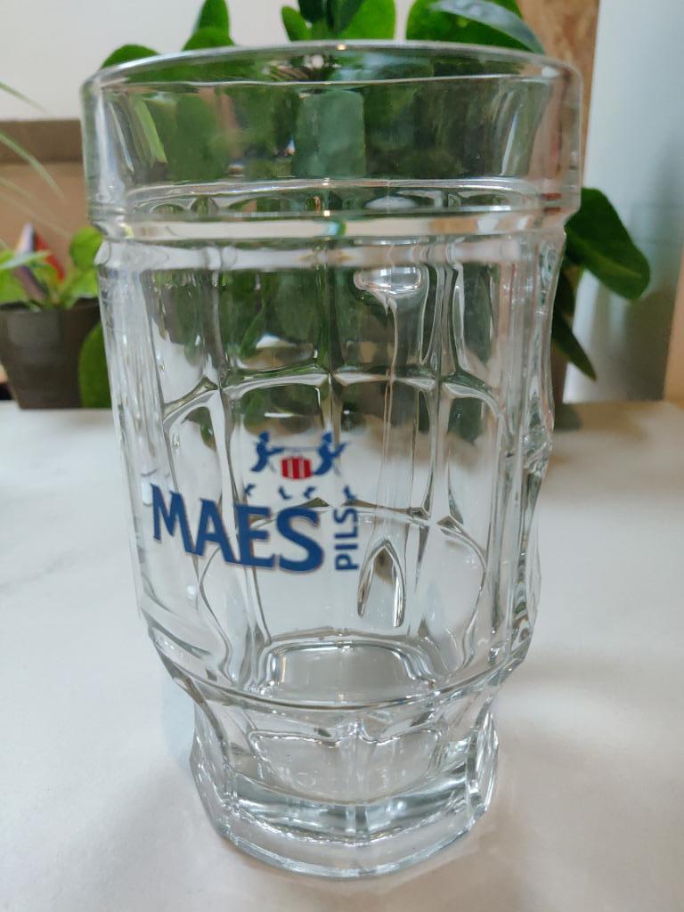 Grand verre Maes, Collections, Marques de bière, Enlèvement, Utilisé, Verre ou Verres, Autres marques