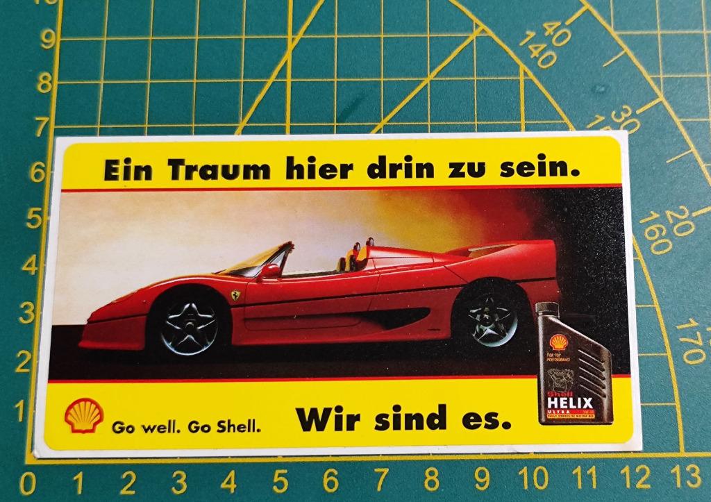 Sticker Shell Ferrari F50 (Duitse sticker), Verzamelen, Ophalen of Verzenden
