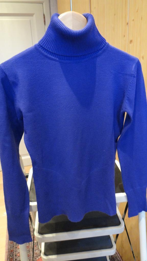 Pull met rolkraag kleur:KOBALT maat:140, Kinderen en Baby's, Gebruikt, Meisje, Trui of Vest, Ophalen of Verzenden