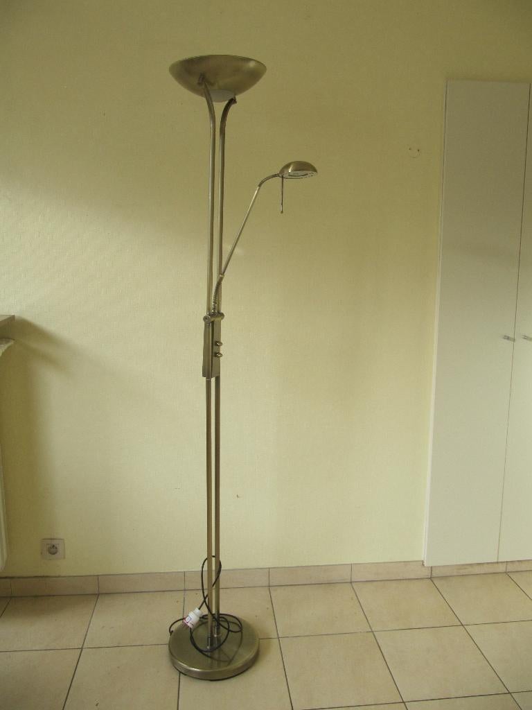 vloerlamp met 2 lampen, Ophalen, Klassiek, Zo goed als nieuw, Metaal