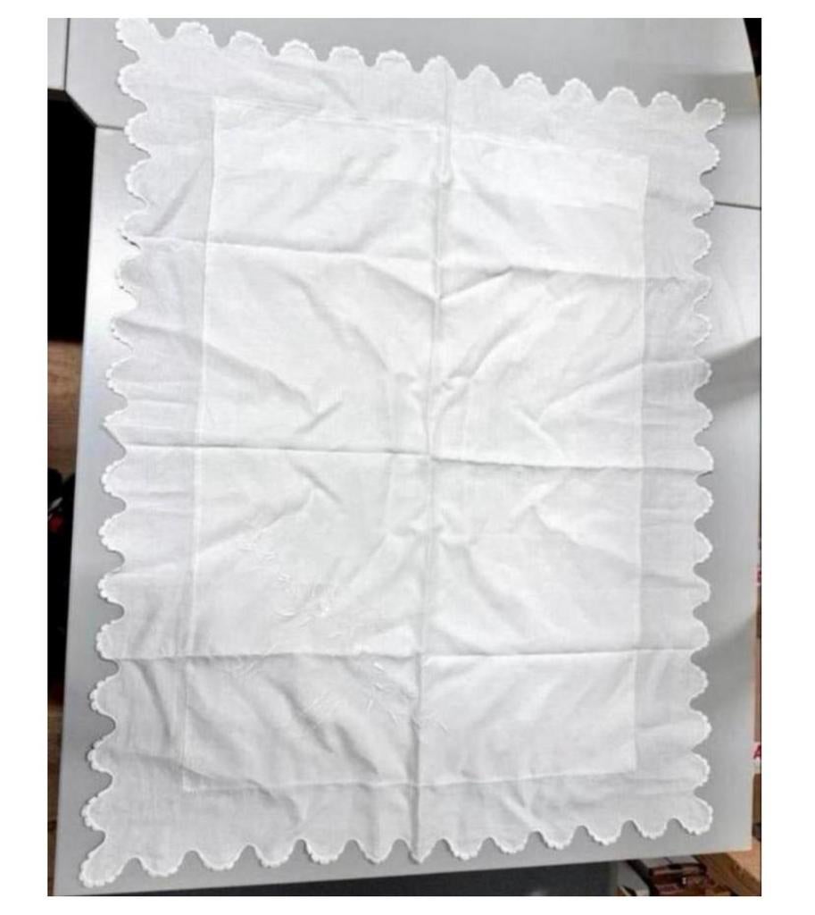 2x antiek witte linnen kussensloop geborduurd monogram 2X, Antiek en Kunst, Antiek | Tapijten, Tafelkleden en Textiel, Ophalen of Verzenden