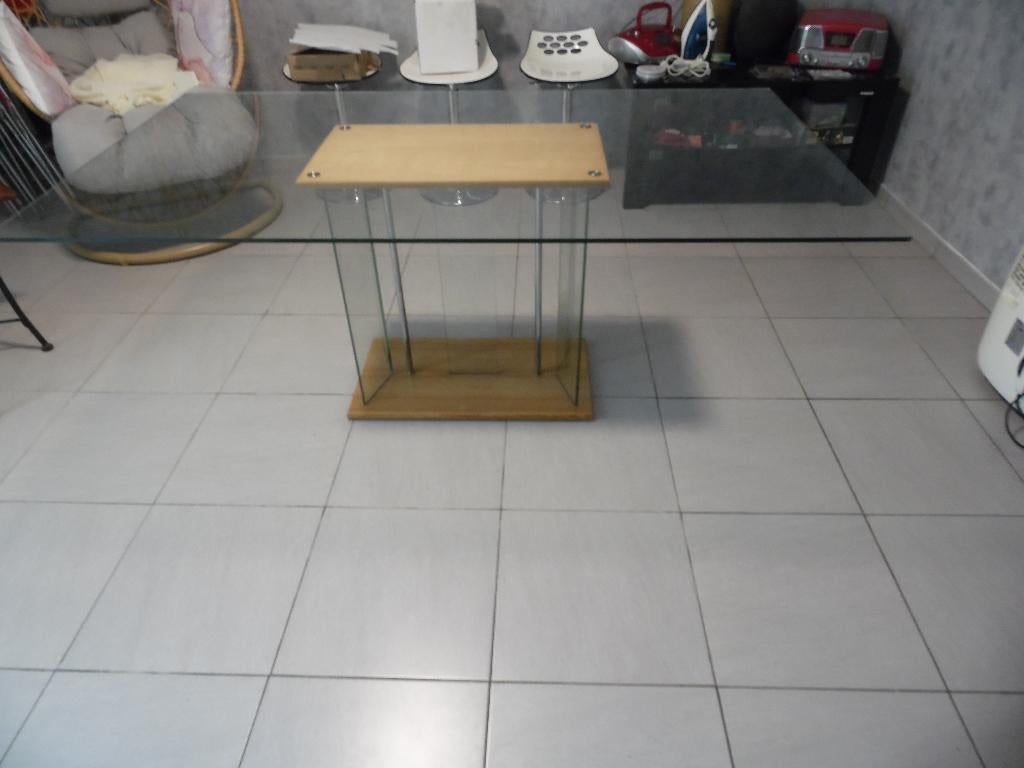 table de salle à manger, Maison & Meubles, 150 à 200 cm, Verre, Enlèvement, Utilisé
