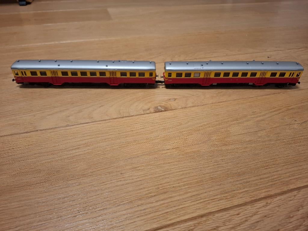 Olaerts 4508+4501 - autorail diesel double SNCB, Wisselstroom, Locomotief, Zo goed als nieuw, Ophalen