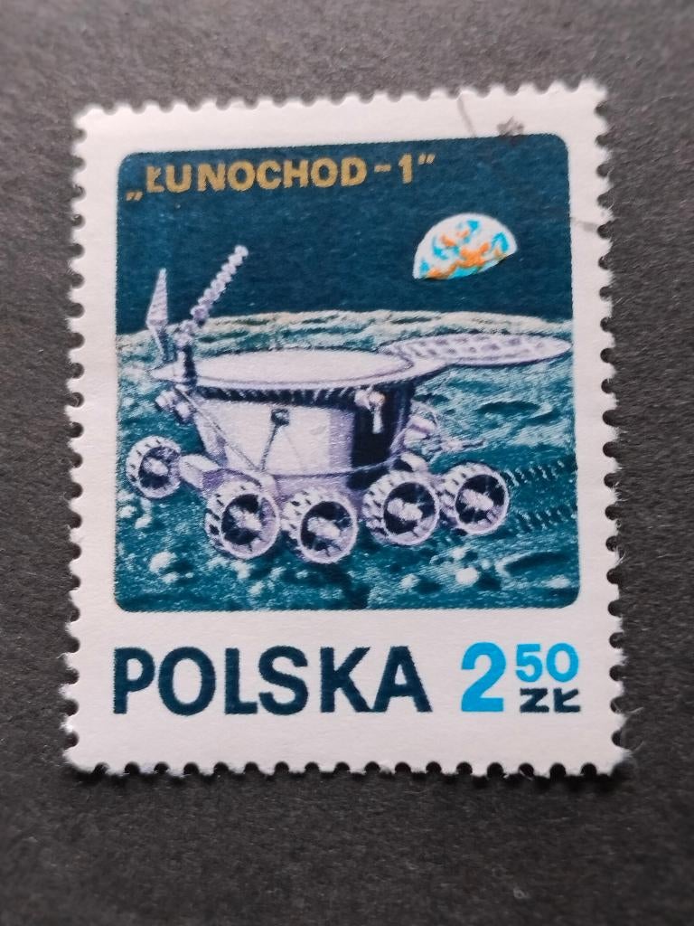 Polen 1971 - ruimtevaart - Lunokhod 1, maan, Postzegels en Munten, Ophalen of Verzenden, Polen, Gestempeld