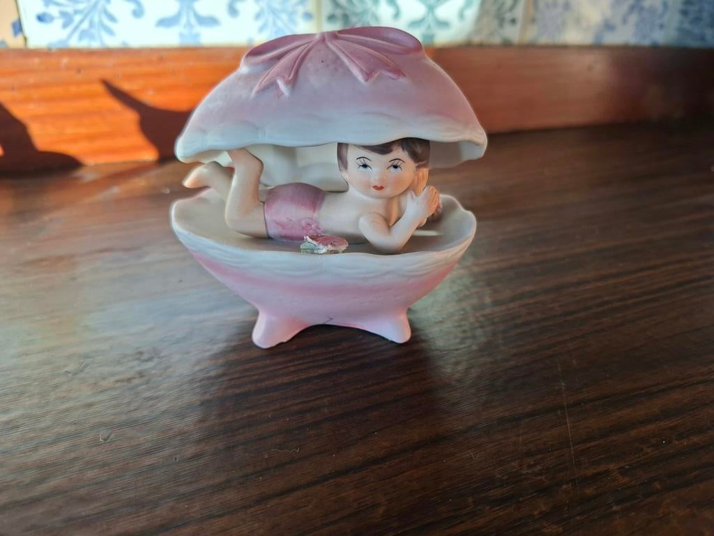 Figurine bébé vintage en porcelaine 1960, Enlèvement ou Envoi