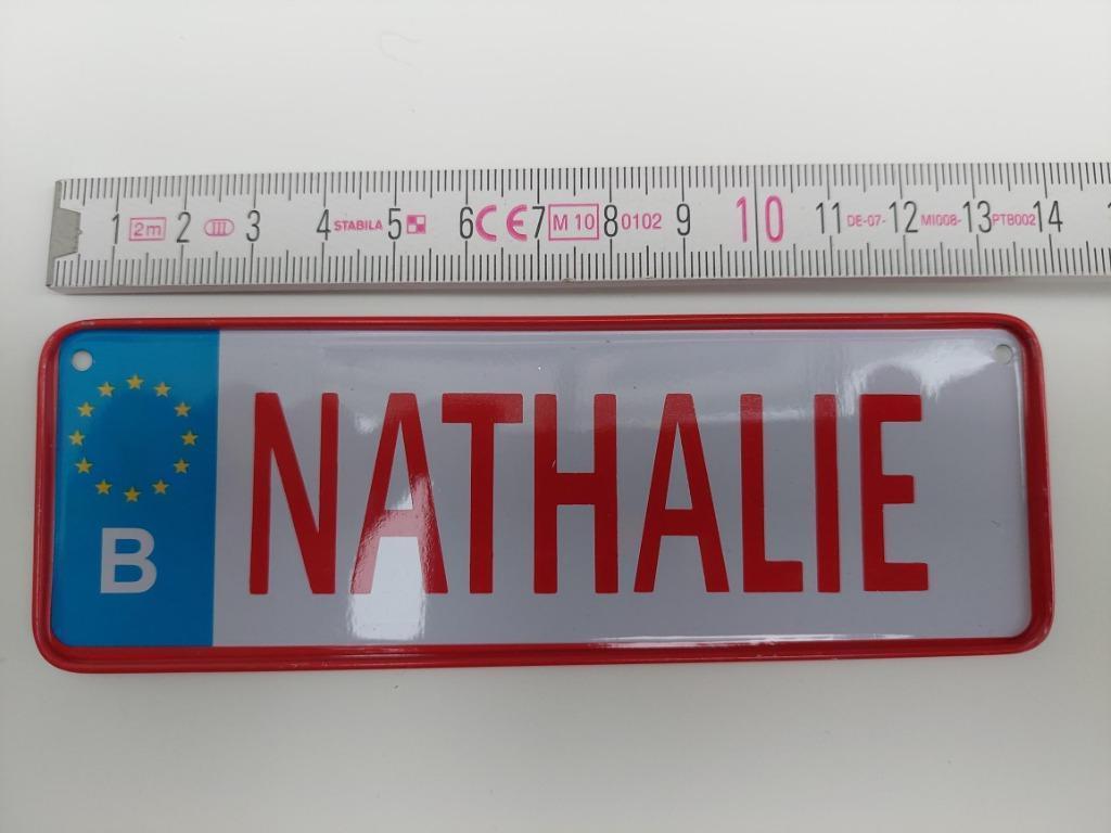 metalen autokenteken (stijl Belgische nummerplaat), Ophalen, Zo goed als nieuw