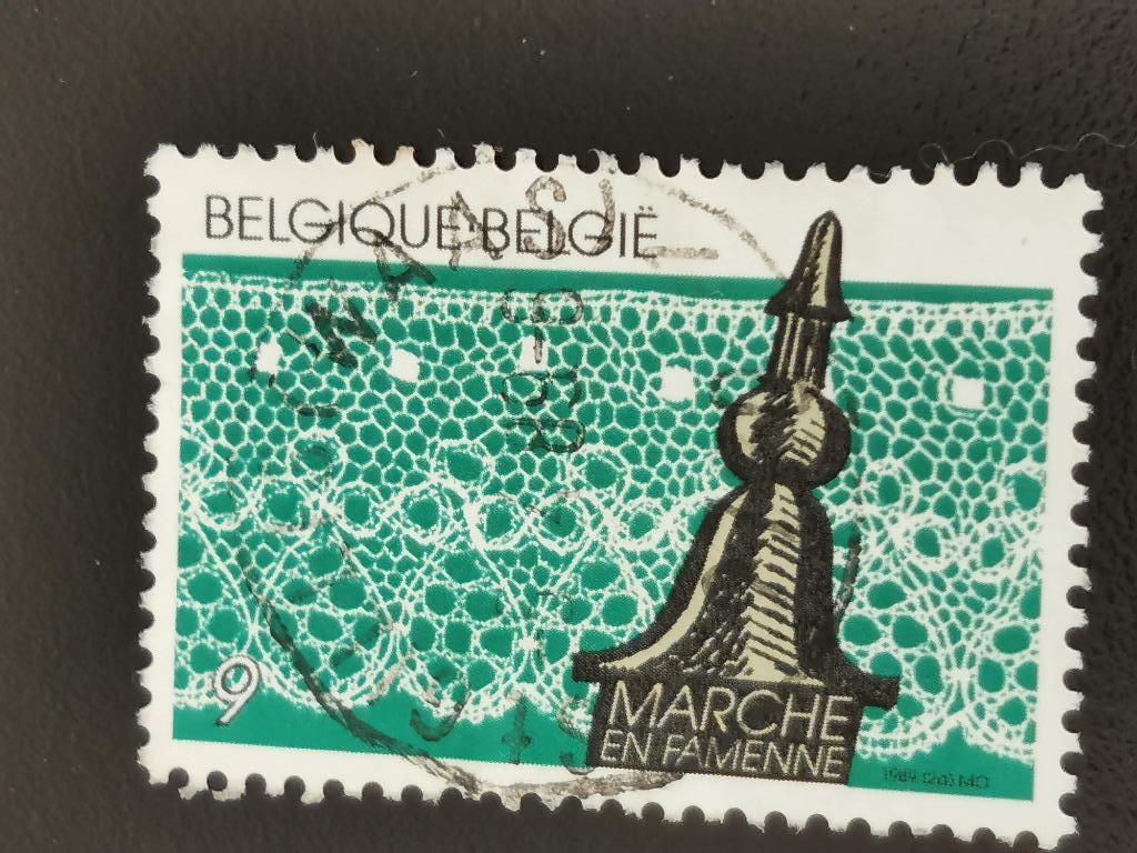 Belgie 1989 - Belgisch kantwerk - Marche-en-Famenne, Ophalen of Verzenden, Gestempeld