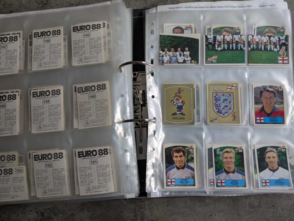 PANINI EURO 88 VOETBAL VOLLEDIGE SET +LEEG ALBUM nieuwstaat, Verzenden, Nieuw