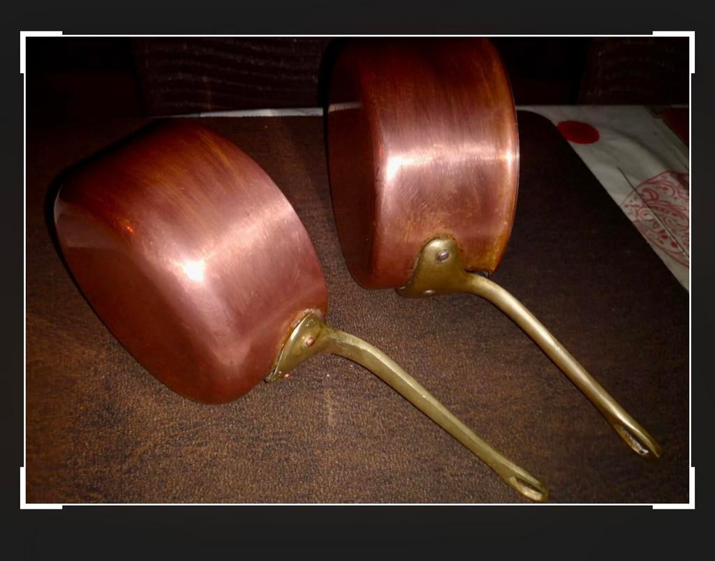 Casseroles anciennes en cuivre, Antiquités & Art, Enlèvement ou Envoi, Cuivre