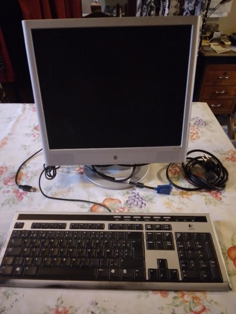 Pc scherm met toetsenbord te koop, Computers en Software, Ophalen, 64 GB of meer, Zo goed als nieuw, Dell