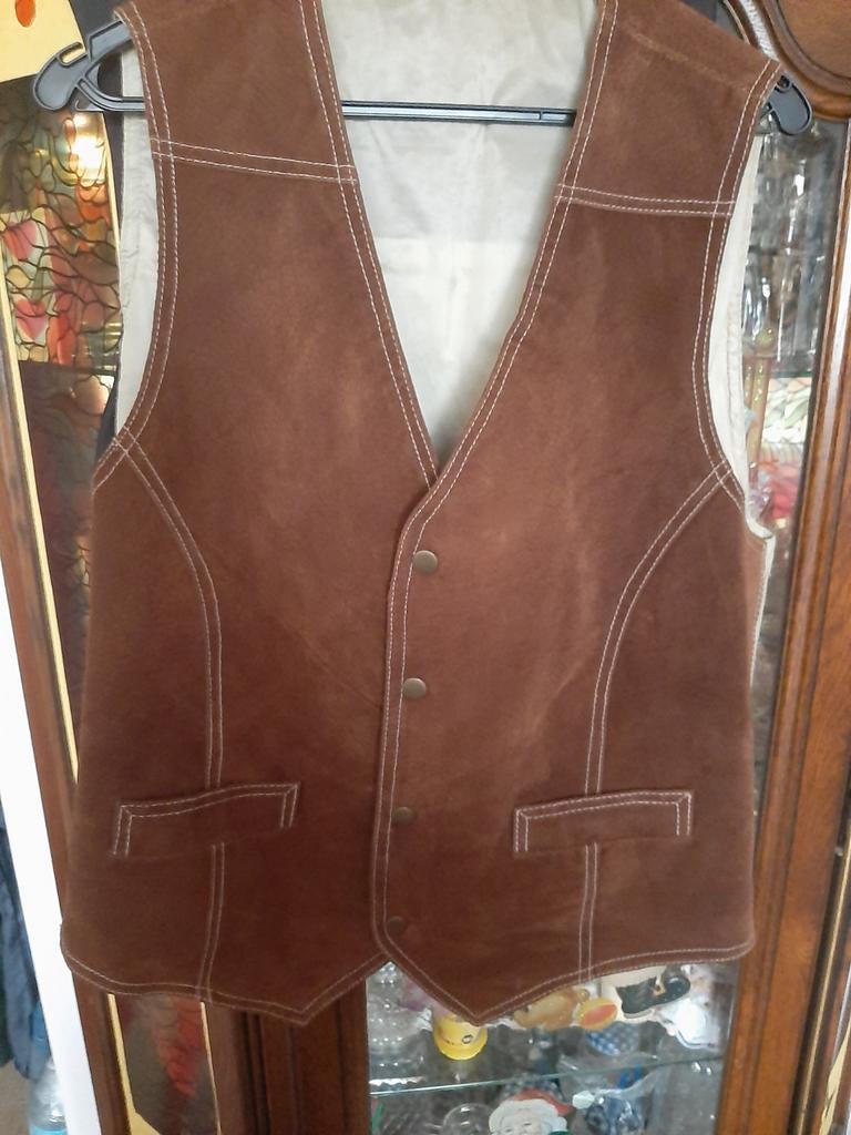 Gilet en cuir pour homme taille L, Enlèvement, Taille 52/54 (L)