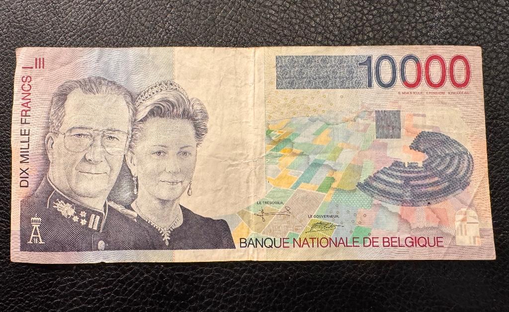 10.000 Belgische frank Albert en Paola, Postzegels en Munten, Ophalen of Verzenden, Bankbiljetten