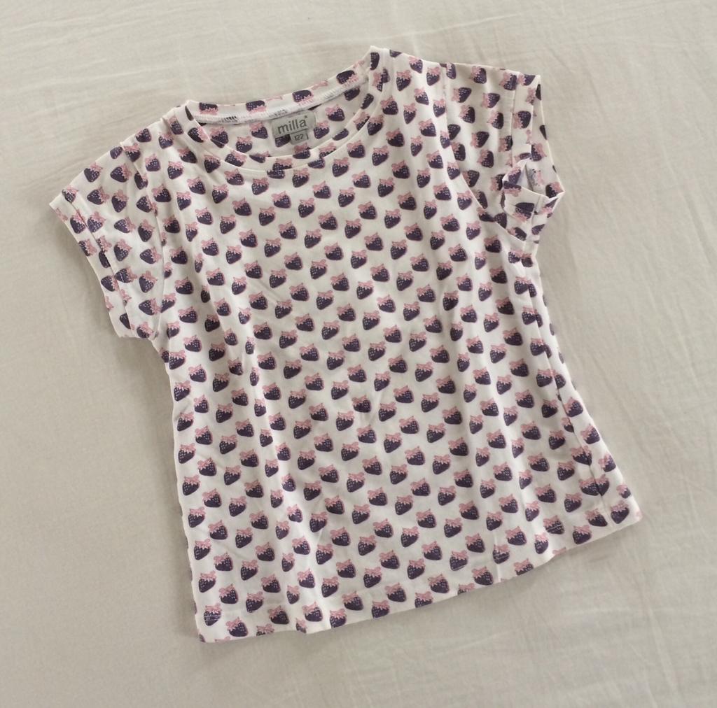 t-shirt fille blanc fraises JBC Milla Star 122, Enfants & Bébés, JBC Milla*, Enlèvement ou Envoi, Chemise ou À manches longues