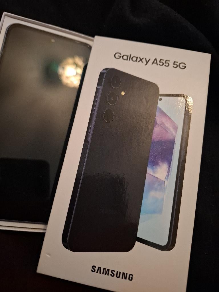 Samsung Galaxy A55 5G – Zwart, Télécoms, Téléphonie mobile | Samsung, Autres modèles, Enlèvement, Utilisé, Sans abonnement