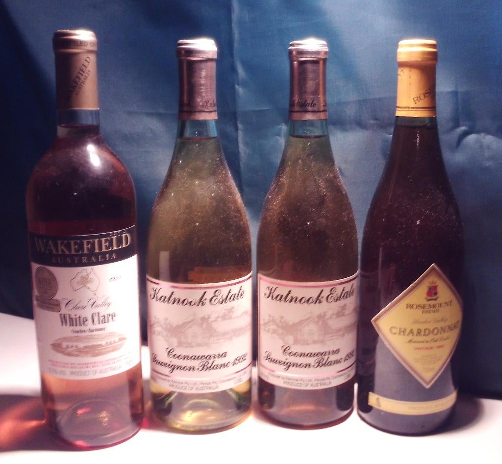 4 vins blancs australiens Prima 1989/1992, Collections, Vins, Autres régions, Enlèvement ou Envoi, Pleine, Comme neuf